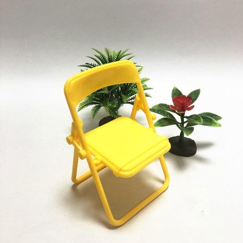 Mini Folding Chair Toy Foldable Chair Shape Universal Phone Holder, Desk D5H0 - Zdjęcie 12 z 18
