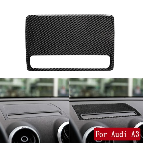 Garniture cache panneau GPS navigation centrale en fibre de carbone compatible avec Audi A3 2013-2019 - Photo 1/11