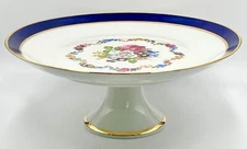 FINE RW BAVARIA COBALT PEDESTAL CAKE STAND SERVING DISH; EXCELLENT CONDITION