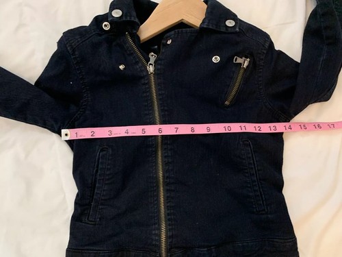 HUDSON Girl's Dark Wash Denim Jean Jacket Size Medium O3 - Picture 4 of 6