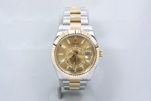 Details about ROLEX SKY DWELLER TWO TONE 18K YELLOW GOLD \u0026 STAINLESS STEEL 42MM WATCH 326933
