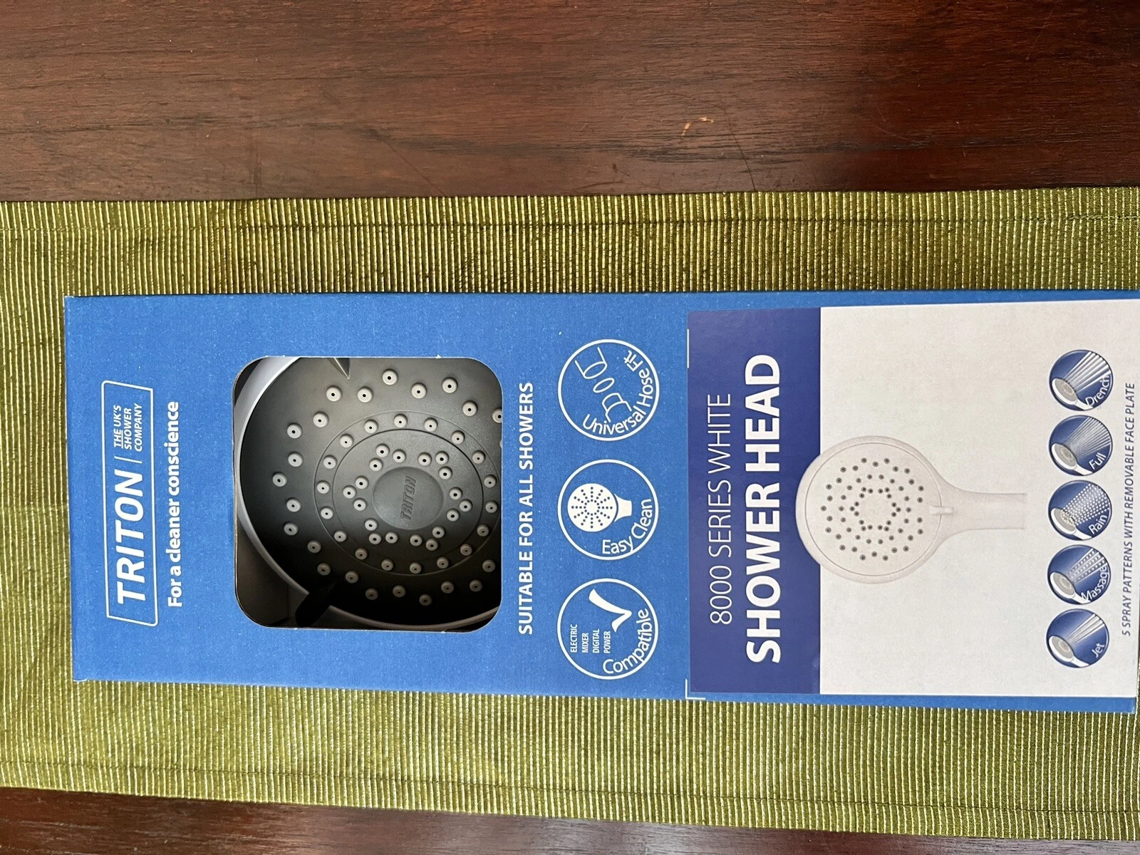 Triton Shower Head - White &Grey GENIUNE Product