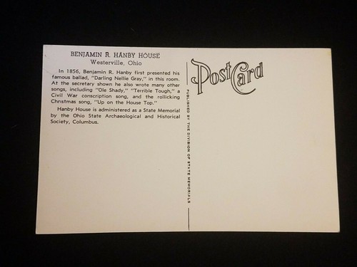4 vintage Benjamin Hanby House post card Black and White UNUSED different rooms - 第 5/11 張圖片