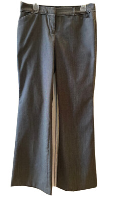EXPRESS DESIGN STUDIO Women s Sz 6 Long Gray Flare Editor Career Dress Pants