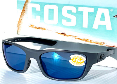 Costa Del Mar WHITETIP Matte Grey POLARIZED Blue Mirror 580P Sunglass WTP 98