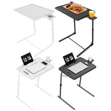 Foldable TV Dinner Tray on Bed & Sofa with Adjustable 6 Height & 3 Tilt Angle