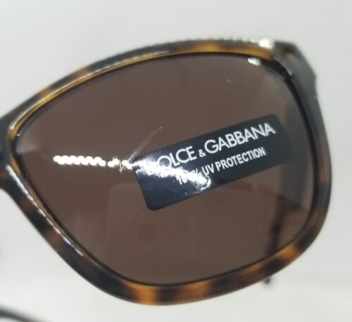 DOLCE & GABBANA brown havana/brown DD8072 502/73 59 sunglasses NEW *(DEFECT)* - Picture 3 of 11