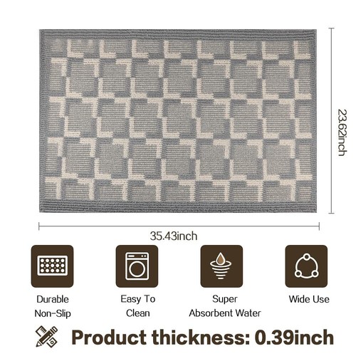 Door Mat Indoor Outdoor Doormat 2022 Upgraded Non-Slip Floor Mat Welcome Mat ... - Picture 2 of 8