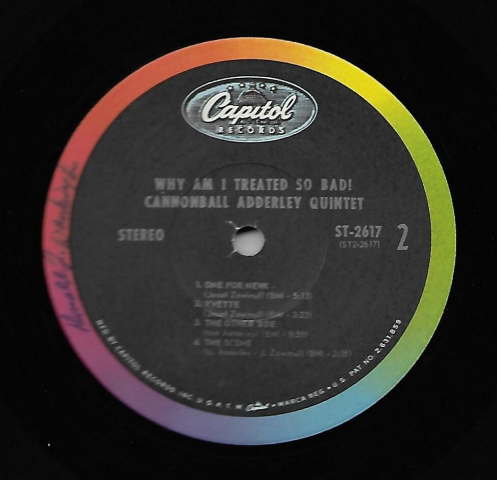 Cannonball Adderly Quintet/Why Am I Treated So Bad!/Capitol/SR2617