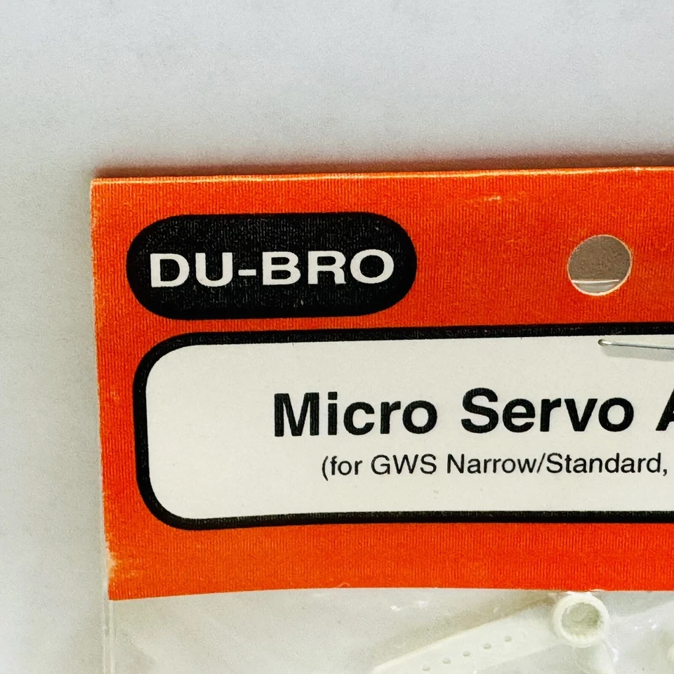 Dubro Micro Servo Arms XL Cat. No. 932 White for GWS Narrow/Standard MPI MX-50 - Image 2 of 4