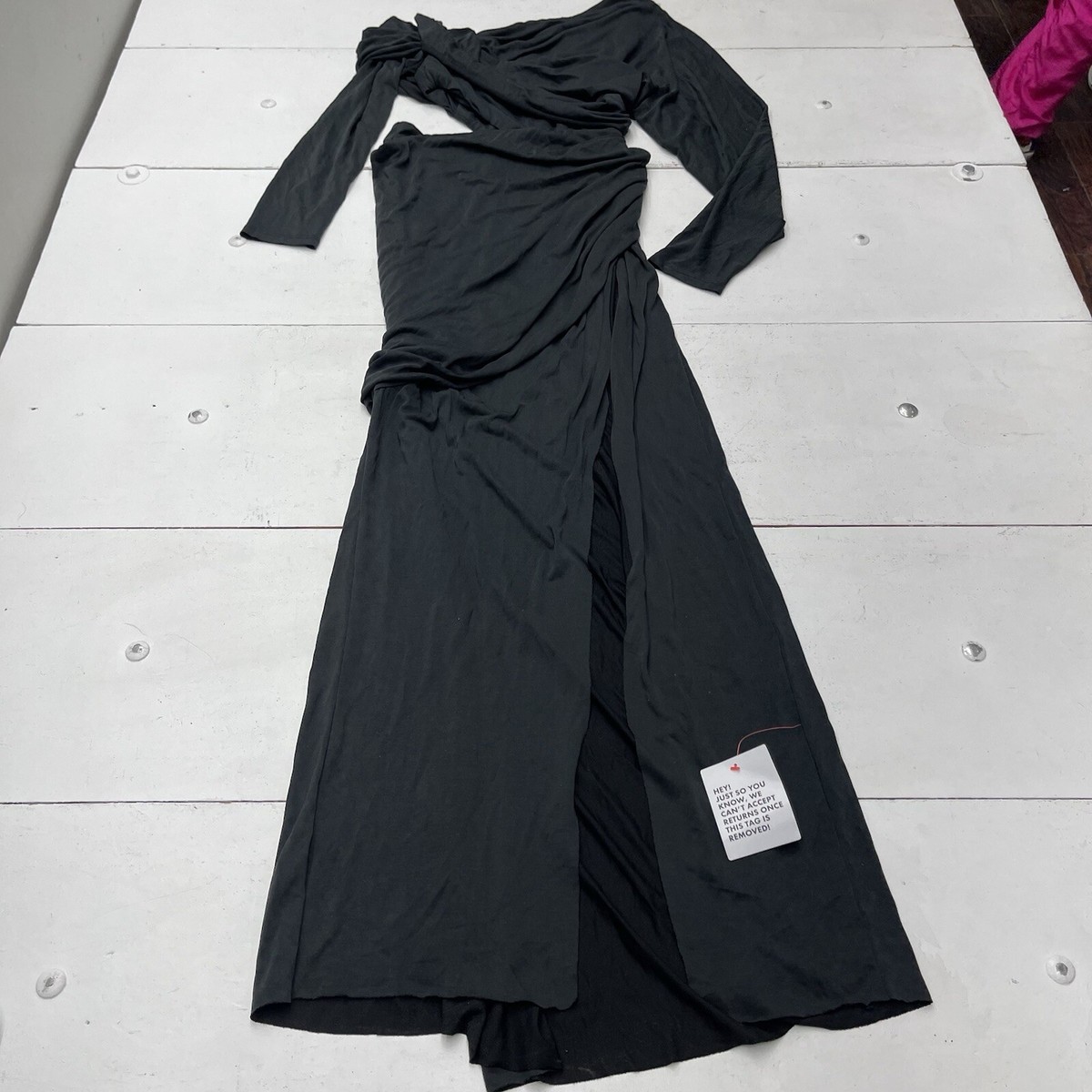 off the shoulder plus size bridesmaid dresses One Shoulder A Line Slit Plus Size Bridesmaid Dress