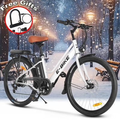 500W 26'' Electric Bicycle Speed NEW Fat Tire Snow Beach City