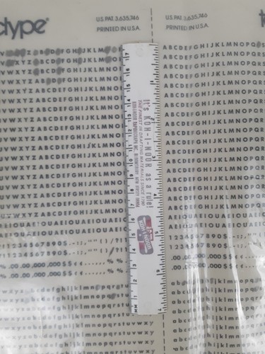 LOTTO3 fogli trasferimento a secco TACTYPE - Foto 9 di 11