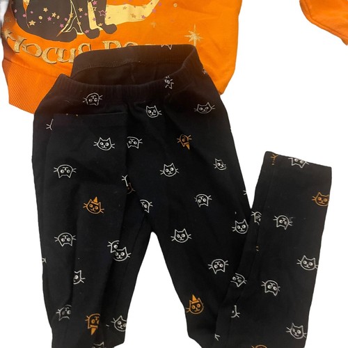 Cat & Jack Assorted Girls Size 5/6 Halloween Sweater, Shirt, Leggings Bundle - Picture 4 of 5