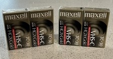MAXWELL VHS-C HGX-Gold TC-30 Blank Camcorder Video Tape New Lot Of 4
