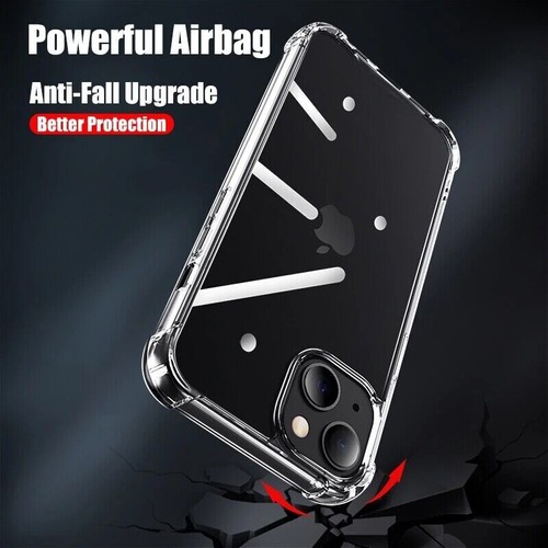DURCHSICHTIGE Hülle für iPhone 12 13 14 15 Pro Max Mini 11 XR XS SE 6 7 8 Plus stoßfest - Bild 11 von 11