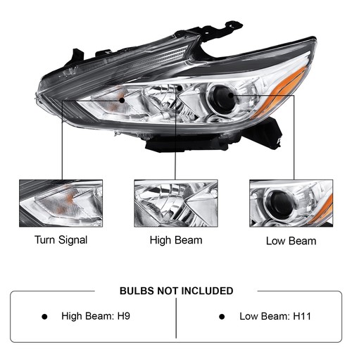 Headlights Assembly For 2016 2017 2018 Nissan Altima Factory Style Left+Right - Picture 2 of 9