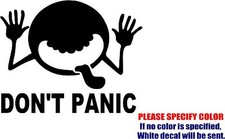 Hitchhiker's Guide Don't Panic Graphic Die Cut decal sticker Car Truck Boat 10"