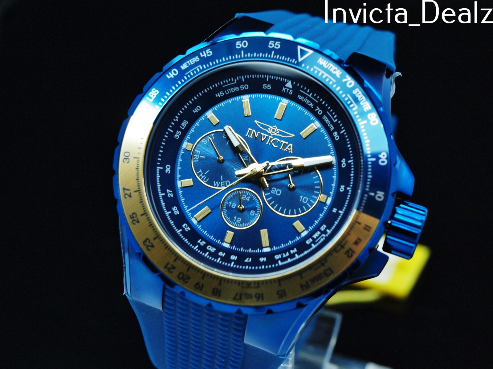 Invicta 50mm Aviator Men's Watch 39320 Blue for sale online | eBay