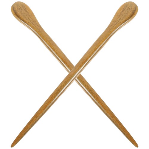 2 PCS Sandalwood Hairpin Miss Vintage Clip Antique Insert