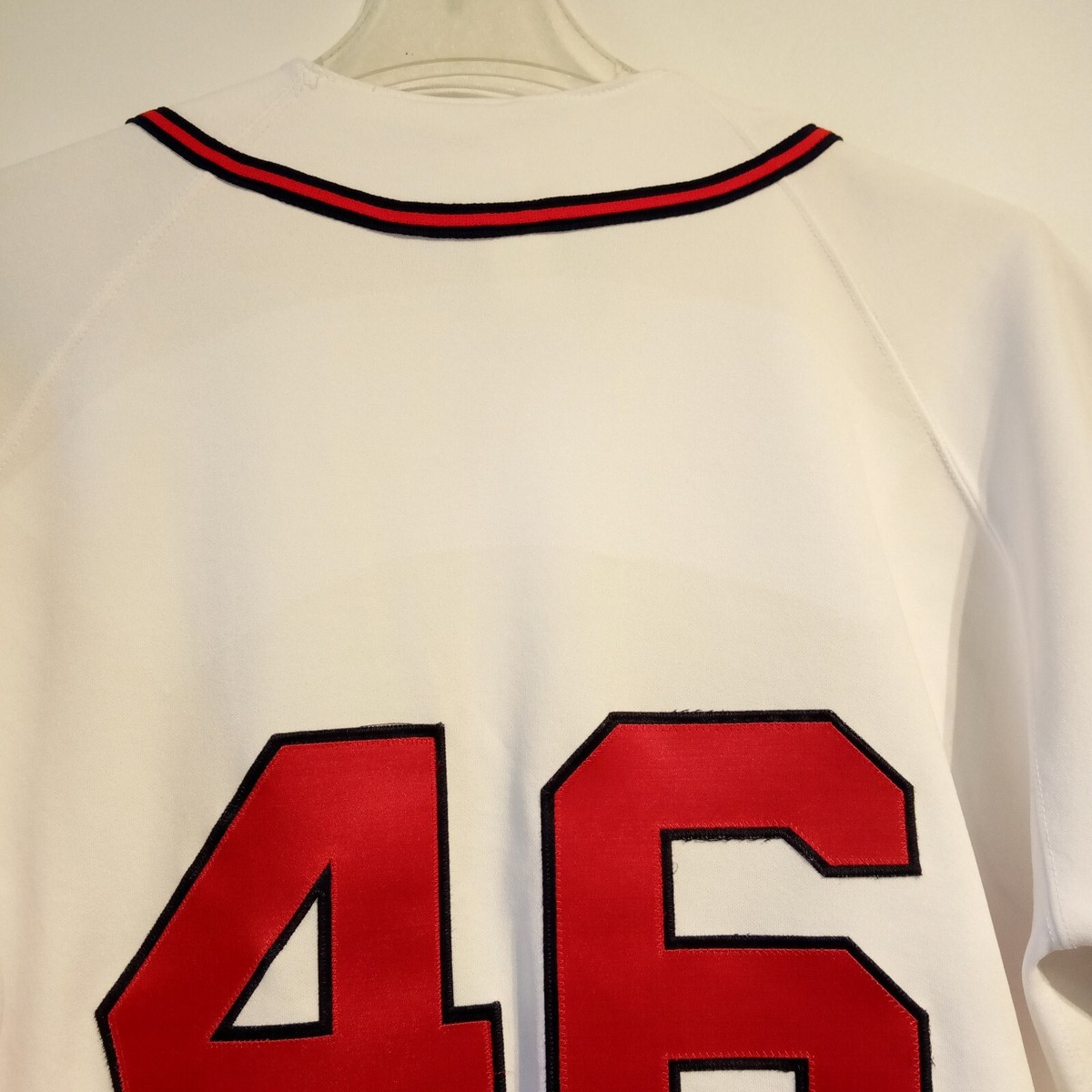 Atlanta Braves Jersey sz 44 Russell Athletic Diamond White