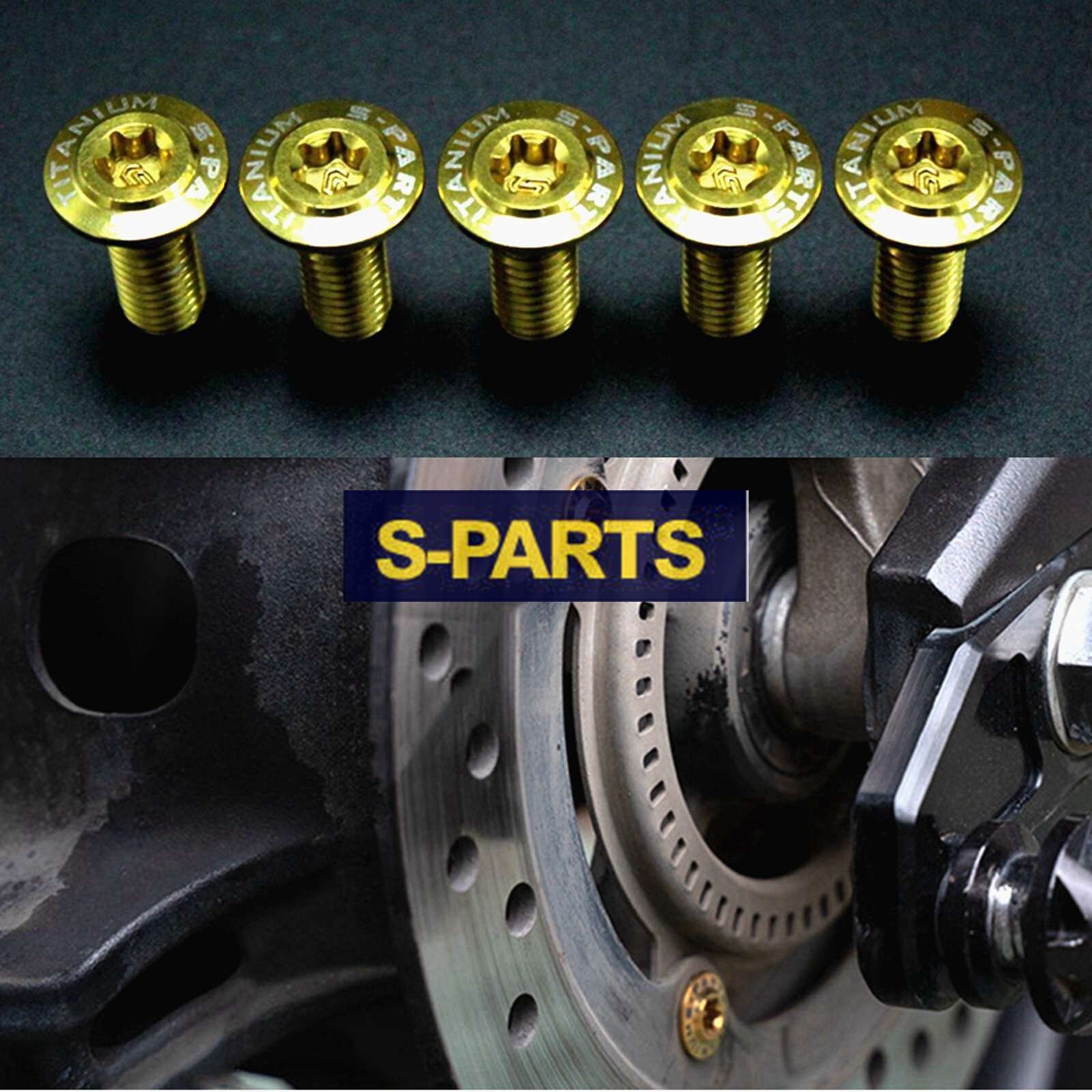 5PCS Rear Brake Disc Rotor Mounting Bolts Screws For BMW S1000RR ABS 2009 - 2021