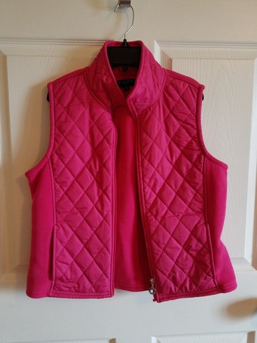 Veste Matelassée En Polaire Rose Vif ELLEN REYES Taille M - Occasion Comme Neuve