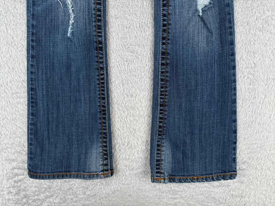 Decree 牛仔女式 7 蓝色牛仔靴型棉混纺仿旧棉 27x30 — 第 2/4 张图片