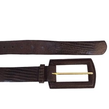 Vintage Brown Belt Genuine Leather Textured Elegant Old Money Fall Winter 1990  s