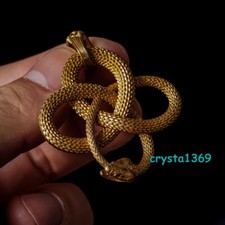 Original Brass Wondrous Ouroboros Snake Pendant Necklace Jewelry Keychain Penda