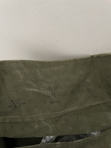 Vietnam Era Army Olive Green Duffle Bag Type 1 Military Issued Large - Foto 7 di 13
