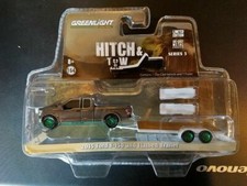 GREENLIGHT 1:64 HITCH  TOW 32050-D 2015 FORD F-150 w FLATBED TRAILER CHASE CAR