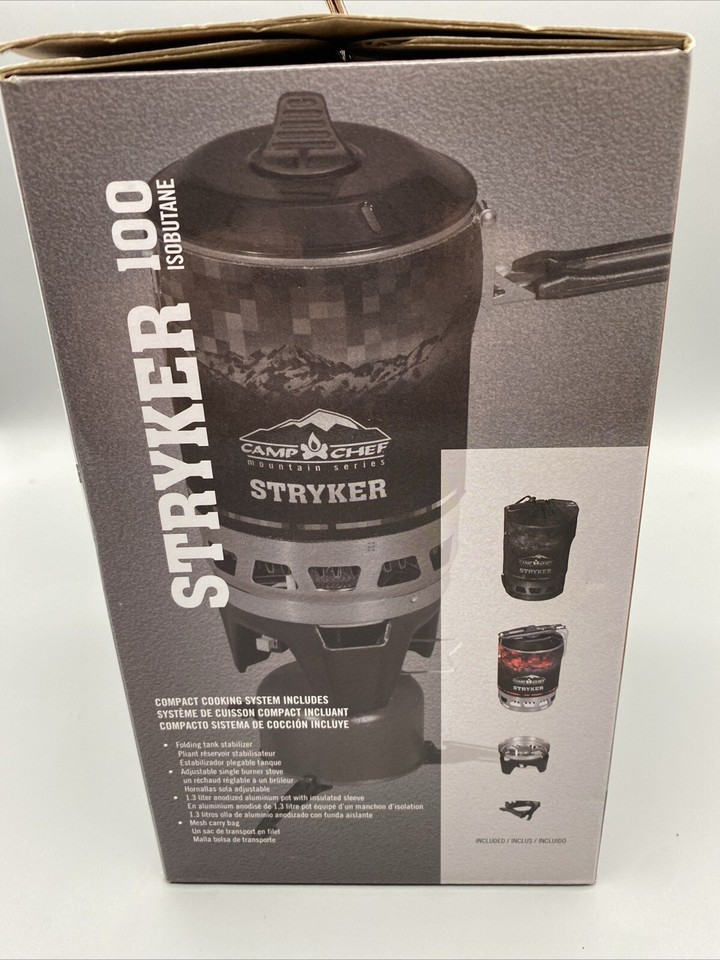 Camp Chef Stryker 100 Isobutane Stove Compact Cooking System Mountain