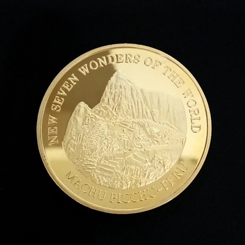 LOTE DE 7 MONEDAS DE EDICION DORADA DE LAS 7 MARAVILLAS DEL MUNDO - Imagen 5 de 9