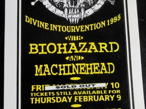 SLAYER DIVINE INTOURVENTION TOUR HANDBILL 1995 CONCERT ORIGINAL BIOHAZARD - Picture 3 of 6
