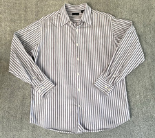 J. Ferrar Men's Button Down Shirt Long Sleeve Striped Size Large 16-16.5 Cotton