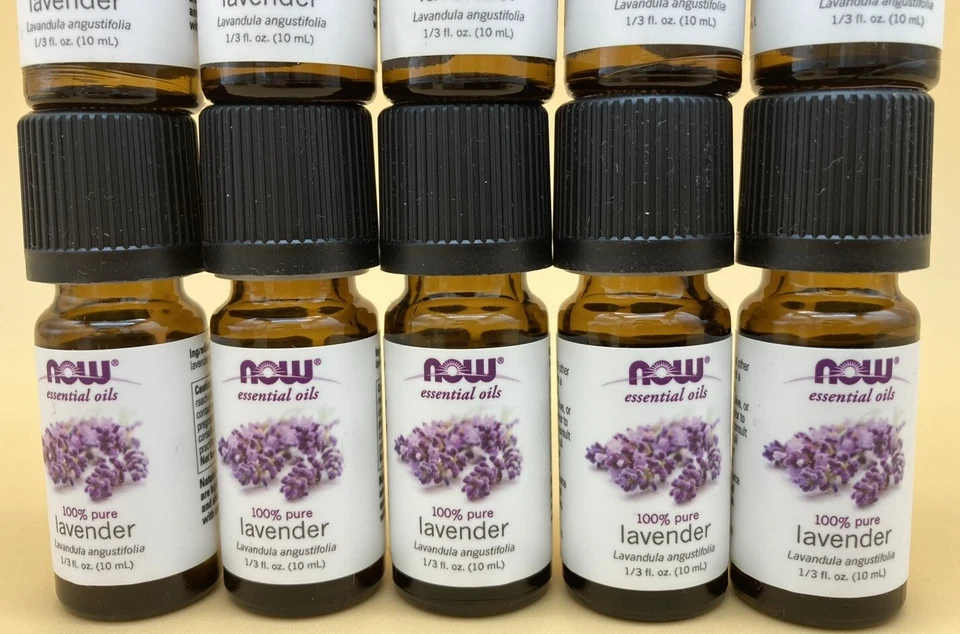 NOW 100% Pure Essential Lavender Oil (10) 10 ml Bottles Steam Distilled Oils - Image 3 of 4