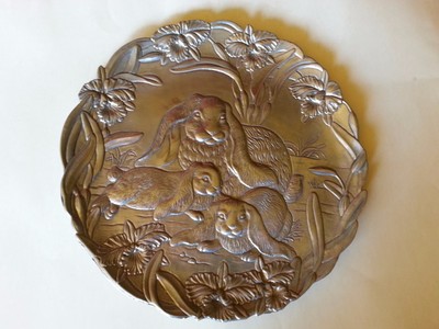 vintage arthur court aluminum easter bunny rabbit platter arthur court designs ebay