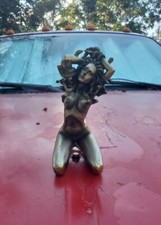 Rare Hood Ornament Rat Rod Big Rig Sexy Medusa Metallic Finish Rare Hood Ornament Rat Rod Big Rig Sexy Medusa Metallic Finish