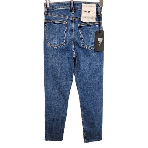 Rag & Bone Nina High Rise Ankle Cigarette Jean Raw Hem Cropped Slim Leg 23 NWT - Picture 8 of 16