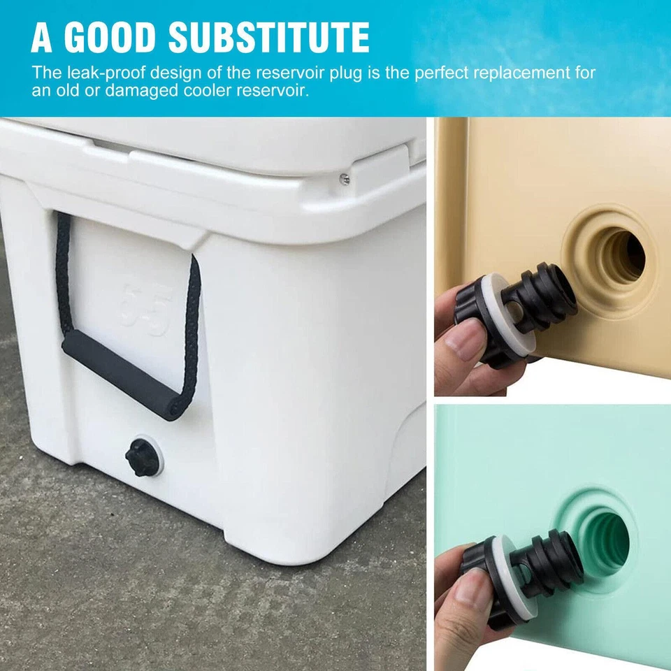 Enchufe de drenaje de repuesto de 2 piezas para enfriador YETI para enfriador RTIC a prueba de fugas Foto 3 de 4
