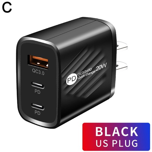 USB C Wall Charger 20W Fast Block Type C Charging Cube For iPhone US 13 W4Q4 - Zdjęcie 17 z 18