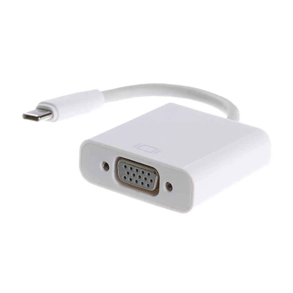 USB-C 3.1 Type-C to VGA Monitor Projector Video Converter Adapter Cable Switcher - Image 4 of 4