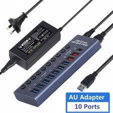4/7/10 Port USB 3.0 HUB Powered High Speed Splitter Extender With Power Supply — image 17