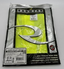 New Crew Yellow High Visibility Safety Vest 2 Pockets Work Wear Mesh Sz Large-i