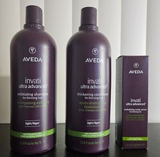 AVEDA INVATI ULTRA Advanced Exfol. Shampoo LIGHT  Conditioner 33.8oz Serum 5oz