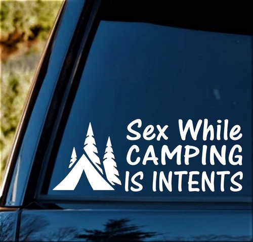 FUNNY SEX TENT CAMPER HIKING CAMPING Decal Sticker for Car Truck SUV TENT A1087 - Picture 2 of 3