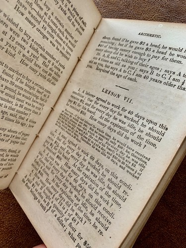 1855 Stoddard's Mental Exercises Book American Intellectual Arithmetic HC - Picture 9 of 17