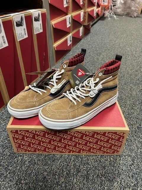 VANS SK8 HI MTE 1 (PLAID MARRONE NERO) UOMO TAGLIA 8 5