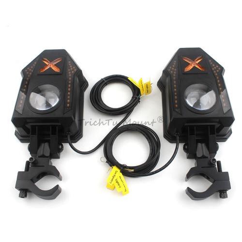 Rearview Side Mirrors w/Amber Turn Signals for Can-Am Maverick X3 1.85" Roll Bar - Bild 5 von 24